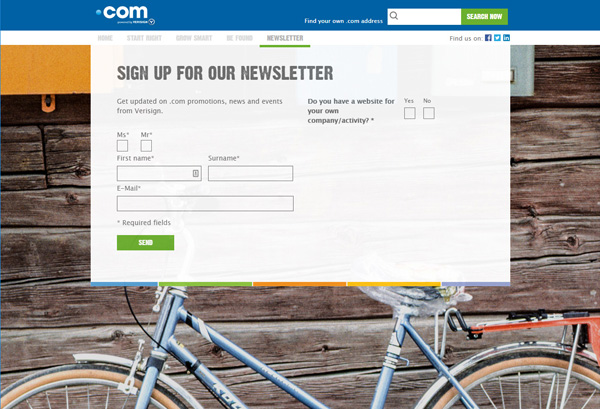 Verisign signup tool